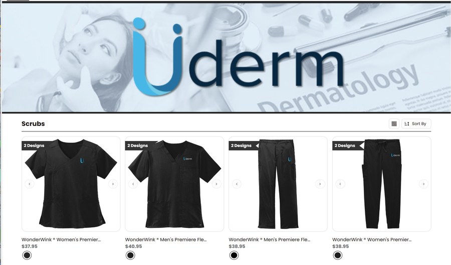 iDerm Dermatology branded apparel store